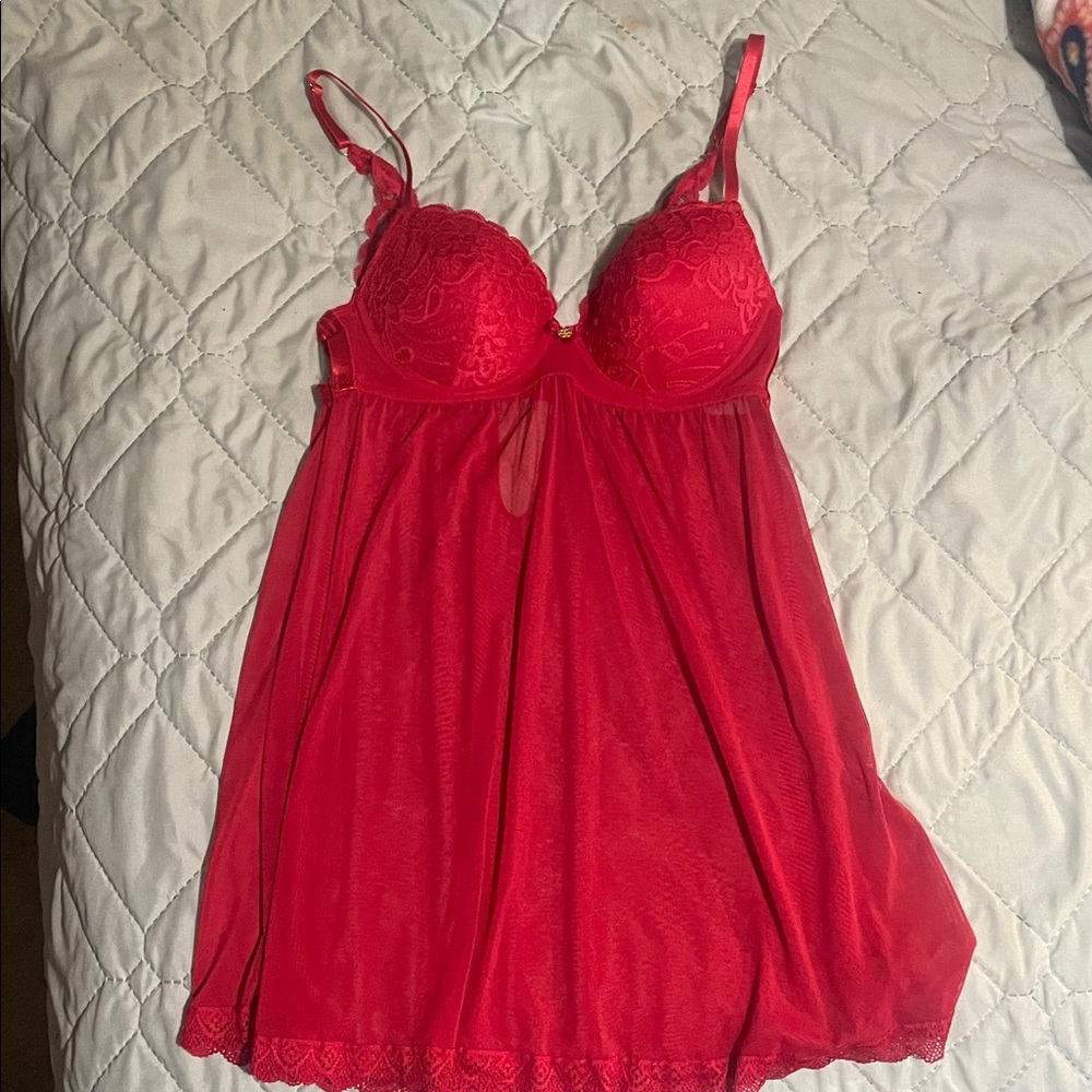 Daisy Fuentes Red Lace Lingerie